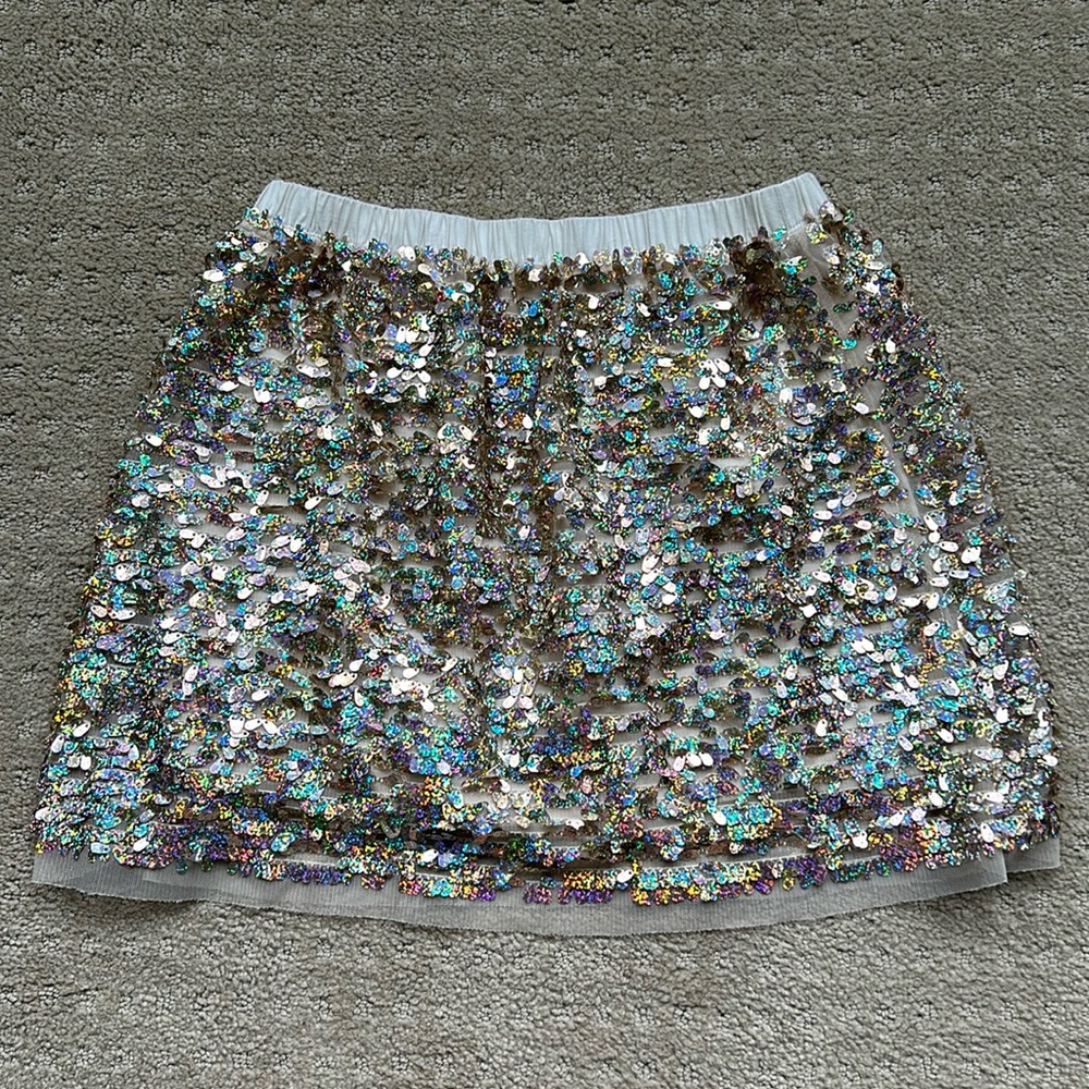 Gold sequin skirt